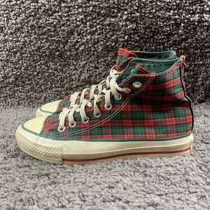 Vintage Converse All Star Hi Top Christmas Plaid Men’s Size 6.5